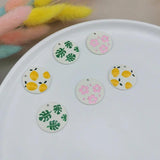 10pcs Rubber Paint Butterfly Flower Charms DIY Alloy Pendant