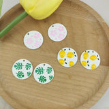 10pcs Rubber Paint Butterfly Flower Charms DIY Alloy Pendant