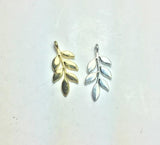 20pcs 12mm Leaf Zinc Alloy Charms Wholesale DIY Jewelry 2 Colors