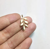 20pcs 12mm Leaf Zinc Alloy Charms Wholesale DIY Jewelry 2 Colors
