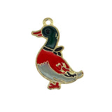 10Pcs Duck Chicken Enamel Charms for DIY Jewelry Making