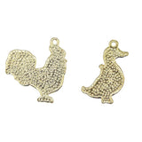 10Pcs Duck Chicken Enamel Charms for DIY Jewelry Making