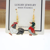 10Pcs Duck Chicken Enamel Charms for DIY Jewelry Making