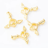 Retro Metal Zinc Alloy Love Lock Key Pendant for DIY Jewelry Making