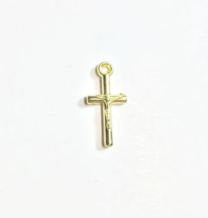 20pcs 15*9mm Cross Jesus Coin Charms Pendant, 2 Colors