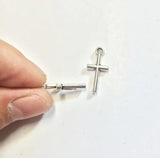 20pcs 15*9mm Cross Jesus Coin Charms Pendant, 2 Colors