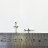 20pcs 15*9mm Cross Jesus Coin Charms Pendant, 2 Colors