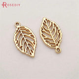 30PCS 27x14MM Bronze Leaves Charms DIY Jewelry Making Supplies
