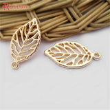 30PCS 27x14MM Bronze Leaves Charms DIY Jewelry Making Supplies