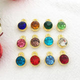 Rhinestone Birthstone Charm for DIY Jewelry Making