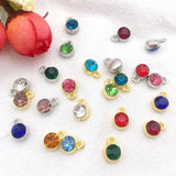 Rhinestone Birthstone Charm for DIY Jewelry Making