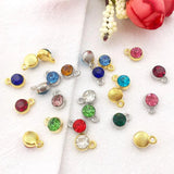 Rhinestone Birthstone Charm for DIY Jewelry Making