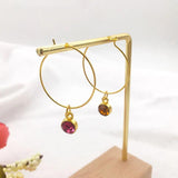 Rhinestone Birthstone Charm for DIY Jewelry Making
