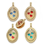 Meibeads Love Heart Photo Frame Charm Pendant Jewelry Making Necklace Findings