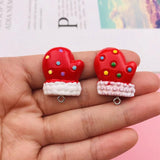 10pcs Christmas Hat Glove Charm Pendant Keychain Earring DIY