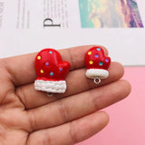 10pcs Christmas Hat Glove Charm Pendant Keychain Earring DIY