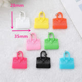 10pcs Multicolor Resin Handbag Charms for DIY Necklace Keychain Pendant
