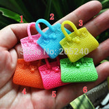 10pcs Multicolor Resin Handbag Charms for DIY Necklace Keychain Pendant