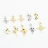 Star Zircon Pearl Charms Pendant 10pcs/lot DIY Necklace Jewelry Making
