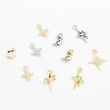 Star Zircon Pearl Charms Pendant 10pcs/lot DIY Necklace Jewelry Making