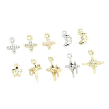 Star Zircon Pearl Charms Pendant 10pcs/lot DIY Necklace Jewelry Making