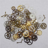 50PCS Mixed Steampunk Wheel Gear Pointer Charms Alloy Metal Vintage Pendant