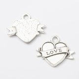 Retro Metal Zinc Alloy Love Pendant for Jewelry Making