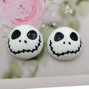 20pcs DIY Halloween Skull Resin Charms for Kids Hair Clothes Accessories