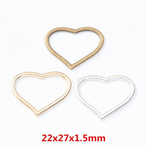 55 Retro Metal Zinc Alloy Love Pendants for DIY Jewelry Making