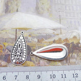 10pcs Antique Silver Water Drop Bead Charm Pendant DIY Jewelry Making