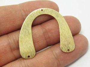 20pcs Brass Textured U Charms 35.5x31.5mm Earrings Findings -R708