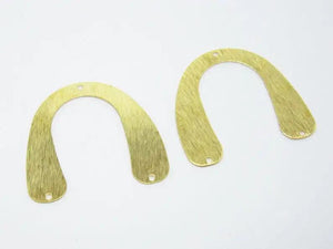 20pcs Brass Textured U Charms 35.5x31.5mm Earrings Findings -R708