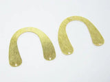 20pcs Brass Textured U Charms 35.5x31.5mm Earrings Findings -R708