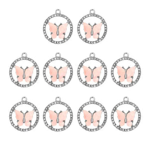 10Pcs Acrylic Butterfly Charms for DIY Earrings Necklaces