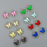 10Pcs Acrylic Butterfly Charms for DIY Earrings Necklaces