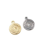 5pcs 15mm Stainless Steel Flower Charms Pendant DIY Unfading 2 Colors