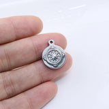 5pcs 15mm Stainless Steel Flower Charms Pendant DIY Unfading 2 Colors
