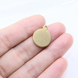 5pcs 15mm Stainless Steel Flower Charms Pendant DIY Unfading 2 Colors