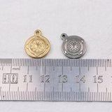 5pcs 15mm Stainless Steel Flower Charms Pendant DIY Unfading 2 Colors