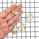 10pcs Enamel Chinese Garland Deer Plum Cat Pendant Jewelry DIY XL894