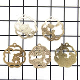 10pcs Enamel Chinese Garland Deer Plum Cat Pendant Jewelry DIY XL894