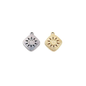 5pcs 13mm Stainless Steel Star Charms Pendant DIY Jewelry 2 Colors