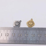 5pcs 13mm Stainless Steel Star Charms Pendant DIY Jewelry 2 Colors