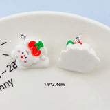 20Pcs Cartoon Fruits Animals Resin Charms Cherry Bear Pendants