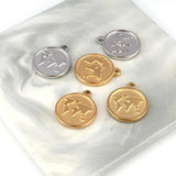 5pcs Stainless Steel Map Pendants for DIY Jewelry Making