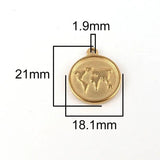 5pcs Stainless Steel Map Pendants for DIY Jewelry Making