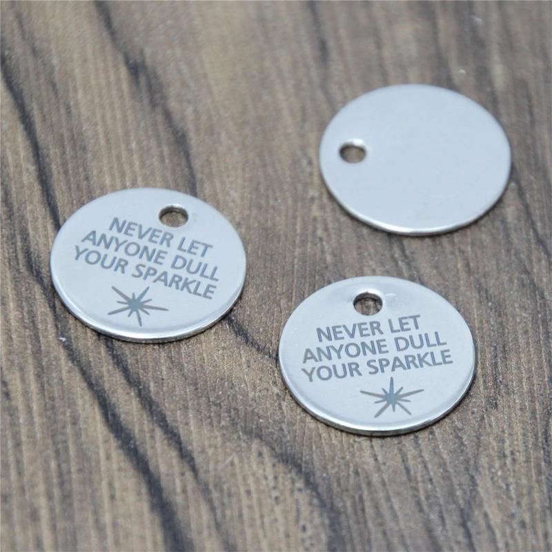 10pcs/lot Be Yourself Spa-rkle Message Charm Pendant 20mm
