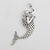 5pcs Vintage Mermaid Pendant Charms 21*75mm AAC834