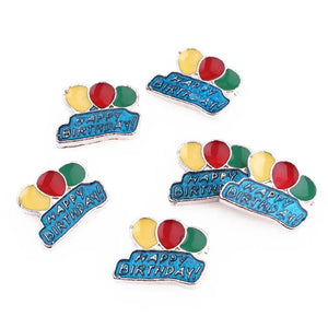20Pcs Birthday Balloon Floating Charms Memory Locket DIY Jewelry Making