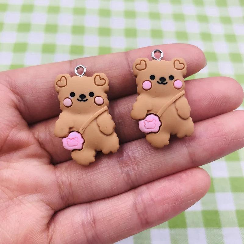 Bear Charm Bunny Pendant Jewelry Making Earring Accessory